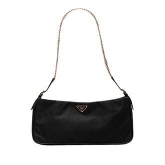 Prada Pre-owned Shoulder Bags, female, Black, Size: ONE SIZE Pre-owned Vintage Nylon Shoulder Bag
