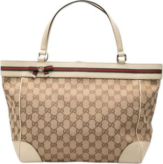 Gucci Pre-owned Tote Bags, female, Brown, Size: ONE SIZE Pre-owned Mayfair Tote