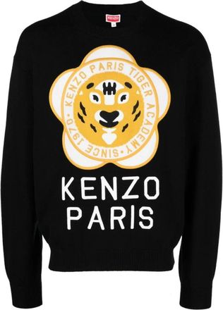 Kenzo Paris Tiger Crewneck Sweater - Heren - Sweatshirts - Zwart - S - Hoodies & sweatvesten