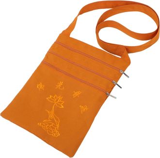 Cabilock Stylish Cloth Crossbody Bag for Monks Small Buddhist Prayer Storage Tote Unisex Versatile Shoulder Bag for Daily Use and Pilgrimage