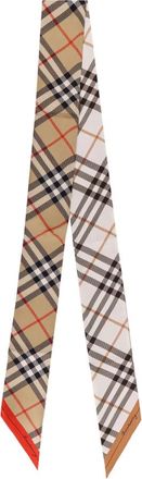 Burberry Skinny Check Zijden Sjaal - Dames - Zijden sjaals - Veelkleurig - ONE Size - Accessoires