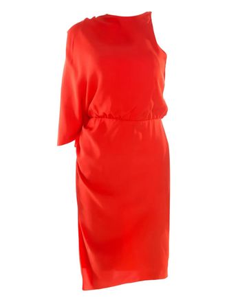 Alexander Wang 2024 asymmetrical silk midi dress - Orange