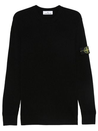 Stone Island Black Crew Neck Sweater