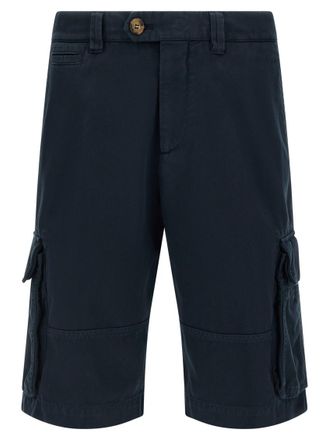 Brunello Cucinelli Blue Cargo bermuda shorts
