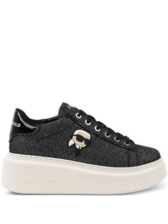 Karl Lagerfeld ANAKAPRI platform logo-appliqu&eacute; sneakers - women - Fabric/Other fibres/Thermoplastic Polyurethane (TPU) - 37 - Black