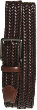 Original Penguin Braided Stretch Leather Belt in Brown at Nordstrom Rack, Size X-Large