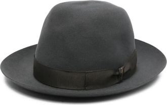 Borsalino Alessandria hoed met lint - Grijs