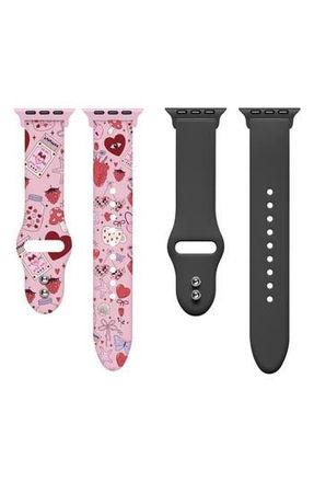 Posh Tech 2-Pack Silicone Apple Watch Watchbands in Assorted at Nordstrom Rack