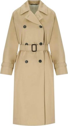 Max Mara Ninfa Trenchcoat - Dames - Trenchcoats - Beige - L - Katoen - Jassen