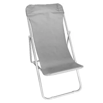 Trade Shop Trade Shop - Sdraio Sedia Da Spiaggia Mare Campeggio Giardino Esterno 281003 Pieghevole 52x76x91cm - Grigio