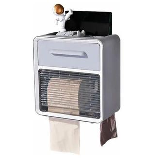 OEM Portarrollos De Papel Higi&eacute;nico, Caja De Almacenamiento De Pp Impermeable Con Caj&oacute;n Para Ba&ntilde;o, Color Gris