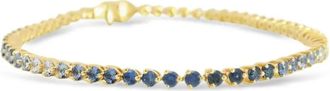 Lisa Nik Bracciale Ombre in oro giallo 18 carati con zaffiri - Blu