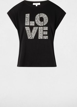 Morgan T-shirt met Love-opschrift