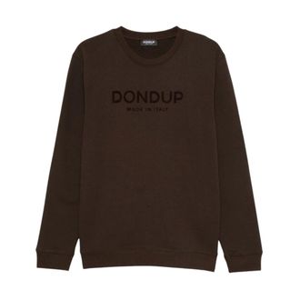 Dondup Regular Crew Neck Sweatshirt - Heren - Sweatshirts & Hoodies - Bruin - Maat: 2XL Katoen