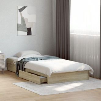 vidaXL Cama Con Cajones Madera Ingenier&iacute;a Roble Sonoma 100x200 Cm Vidaxl