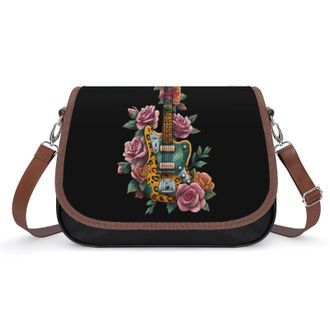 Generic Leopard Guitar Crossbody Bags for Women Shoulder Messenger Bag Purse Handbags