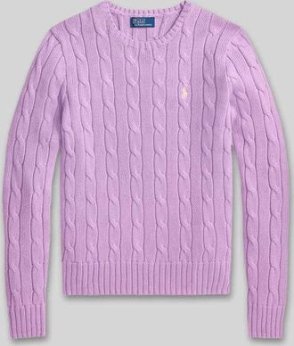 Polo Ralph Lauren Strickpullover mit Zopfmuster Modell JULIANNA in Flieder, Gr&ouml;&szlig;e XXL