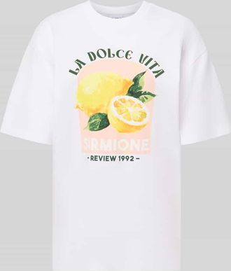 Review T-Shirt mit r&uuml;ckseitigem Motiv-Print in Weiss, Gr&ouml;&szlig;e XL