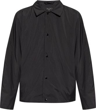 Rag & Bone logo-patch shirt jacket - men - Nylon - L - Black