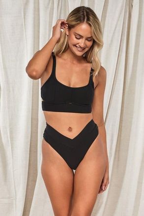 Swim Systems Kaia Bikini Swimsuit Top in Black at Nordstrom, Size Xx-Large