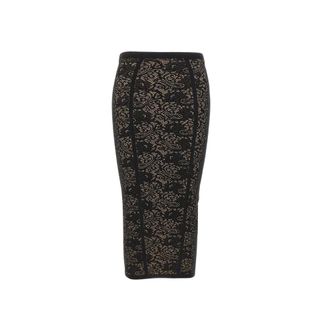 Elisabetta Franchi Lace Midi Rok - Dames - Rokken - Zwart - Maat: M Viscose