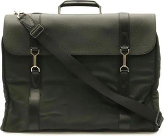 Louis Vuitton Pre-owned Taiga Garment Bag - Dames - Vintage Weekendtas - Zwart - ONE Size - Leer - Vintage