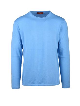 Daniele Fiesoli Light Blue Classic Cotton Sweater