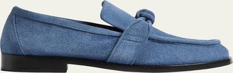 Bottega Veneta Astaire Knot Soft Suede Loafers