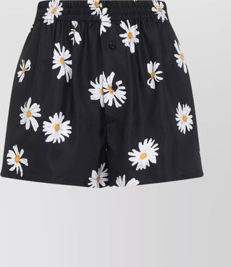 Moschino silk flower print shorts