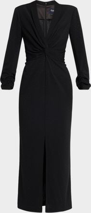 Shoshanna Asher Crystal-Embellished Twill Maxi Dress