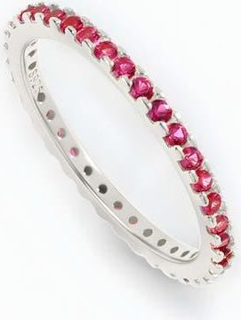 Mint & Lily July Birthstone Eternity Stacking Ring in 925 Sterling Silver at Nordstrom, Size 8