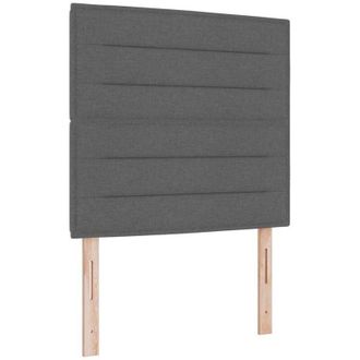 vidaXL Vidaxl - Cama Tipo Box Spring Con Colch&oacute;n Gris Oscuro 120 X 190 Cm Tela
