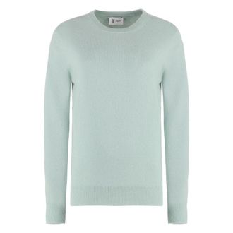 THE (ALPHABET) Zijde Kasjmier Gebreide Trui - Dames - Cashmere truien - Groen - S - Kasjmier - Truien & Vesten