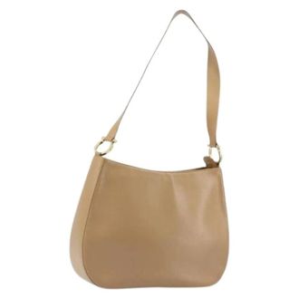Ferragamo Pre-owned Shoulder Bags, female, Beige, Size: ONE SIZE Pre-owned Shoulder Bag