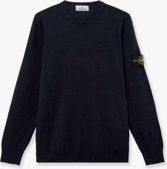 Stone Island Maglia in lana con patch logo laterale - STONE ISLAND - gender_Man