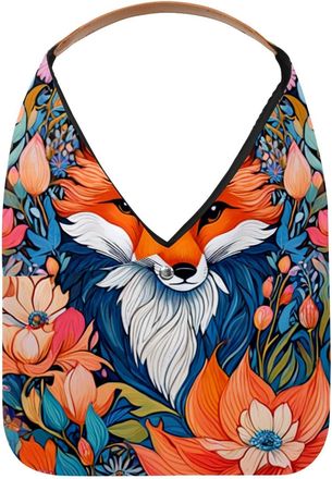 Generic Color Drawing Fox Reusable Lightweight Grocery Bags - Foldable Into Compact Pouch, Washable & Sturdy, Multipurpose for Shopping and Travel