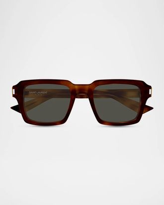 Saint Laurent Men & apos;s SL 947 Recycled Acetate Square Sunglasses