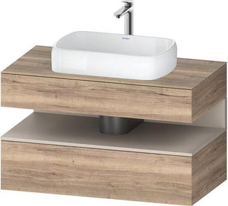 Duravit Duravit - Qatego Consola Mueble Bajo Lavabo, 1 Extra&iacute;ble, 1 Caj&oacute;n