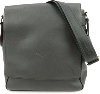 Louis Vuitton Roman Taiga Leather Gray Leather Handbag (Pre-Owned)