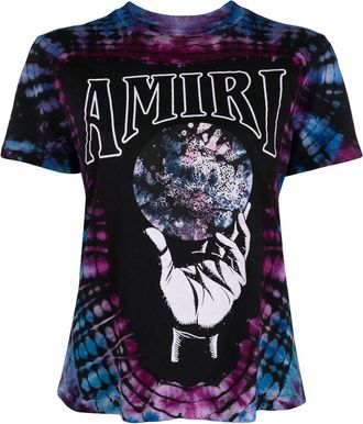 Amiri Crystal Ball tie-dye T-shirt - women - Cotton - S - Purple