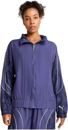 Puma Blauwe Lace-Up Track Jacket - Dames - Zomerjassen - Blauw - XS - Jassen