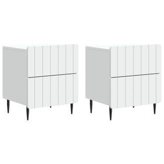 vidaXL Armario De Noche 2 Pcs 43 X 34,5 X 49,5 Cm Madera De Ingenier&iacute;a Vidaxl