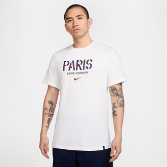 Nike Paris Saint-Germain Nike Mens Soccer T-Shirt in White | HQ8331-100