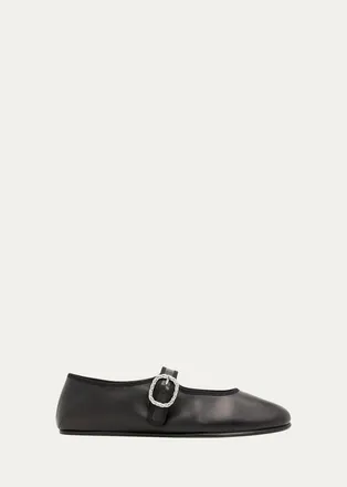 Bottega Veneta Veneziana Nappa Leather Ballerina Flats