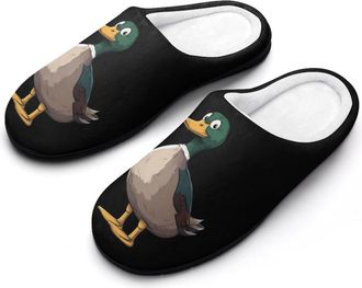 Generic Mallard Duck Womens Slippers Warm House Slippers Indoor House Shoes with Anti-Skid Rubber Sole