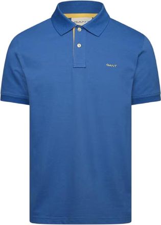 GANT Polohemd voor heren met contrasterend logo (Blauw)