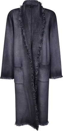Avant Toi Coat Fringe Hand Painted Herringbone