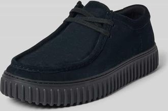 Clarks Bootsschuhe aus beschichtetem Leder Modell Torhill in Black, Gr&ouml;&szlig;e 41