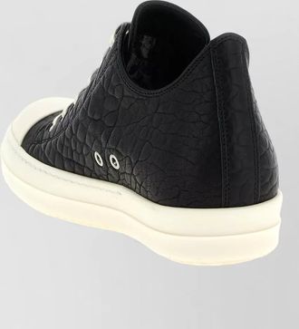 Rick Owens leather low sneaks lace-up sneakers