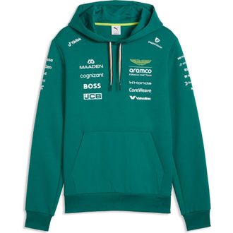 Puma x AMF1 Replica Performance Graphic Hoodie in Green Lux at Nordstrom, Size Xx-Large